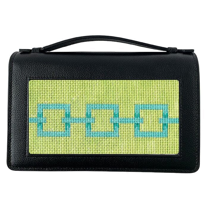 The Everyday Clutch   Black + Gold Chain Leather Goods Rachel Barri Designs 
