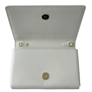 The Everyday Clutch   Bone + Gold Chain Leather Goods Rachel Barri Designs 
