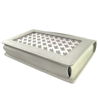 The Everyday Clutch   Bone + Gold Chain Leather Goods Rachel Barri Designs 

