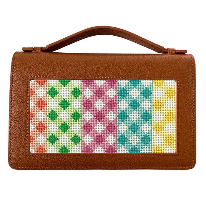 The Everyday Clutch   Cognac + Gold Chain Leather Goods Rachel Barri Designs 

