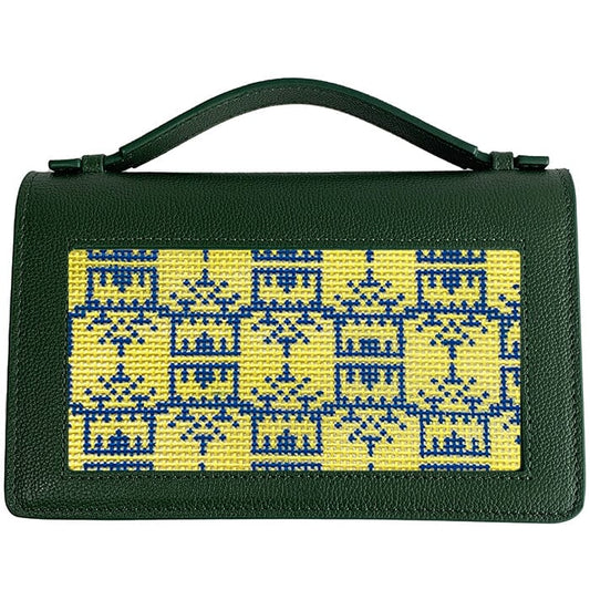 The Everyday Clutch - Green w/Gold Chain Leather Goods Rachel Barri Designs 