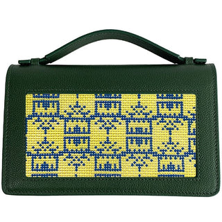 The Everyday Clutch   Green w/Gold Chain Leather Goods Rachel Barri Designs 
