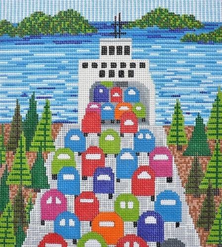 The Ferry Ride Painted Canvas CBK Needlepoint Collections 