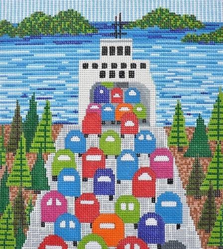 The Ferry Ride Painted Canvas CBK Needlepoint Collections  - 1