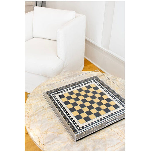The Gambit Chessboard - Grey and Sand Kit Kits Needlepoint To Go 