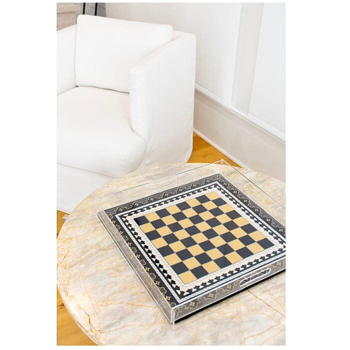 The Gambit Chessboard   Grey and Sand Kit Kits Needlepoint To Go 
