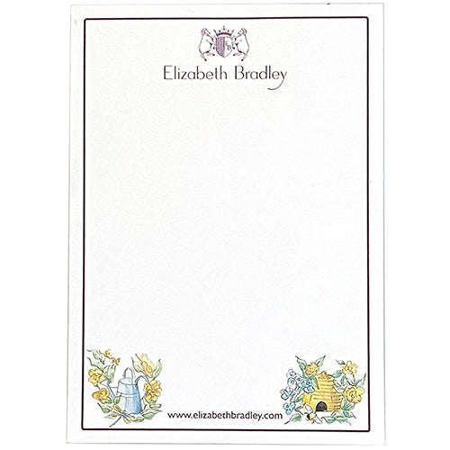 The Gardener & Beekeeper Notepad Accessories Elizabeth Bradley Design 