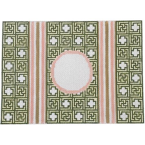 The Kristen (Medium)   Green & Pink painted canvas KCN Designers  - 1