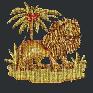 The Lion Needlepoint Kit Kits Elizabeth Bradley Design Black 
