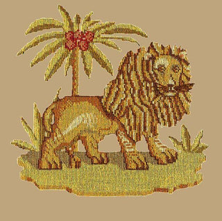 The Lion Needlepoint Kit Kits Elizabeth Bradley Design Sand 
