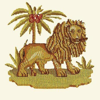 The Lion Needlepoint Kit Kits Elizabeth Bradley Design Winter White 
