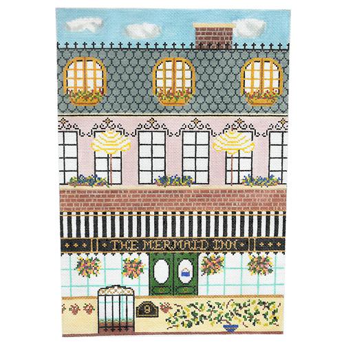 The Mermaid Inn Painted Canvas The Plum Stitchery  - 1