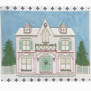 The Peppermint House on 18 Painted Canvas The Plum Stitchery 
