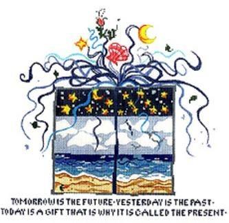 The Present Painted Canvas Susan Wallace Barnes  - 1
