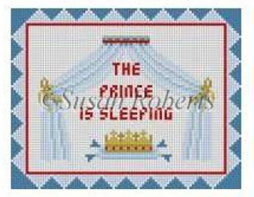 The Prince is Sleeping Painted Canvas Susan Roberts Needlepoint Designs, Inc. 
