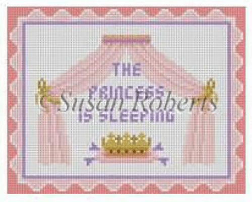 The Princess is Sleeping Painted Canvas Susan Roberts Needlepoint Designs, Inc.  - 1