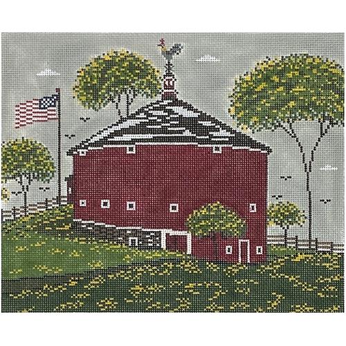 The Round Barn Painted Canvas Cooper Oaks Design 
