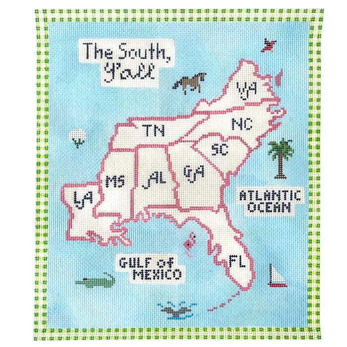 The South Y'all Painted Canvas Jessica Tongel Designs 