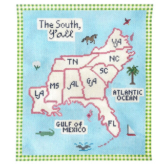 The South Y'all Painted Canvas Jessica Tongel Designs 

