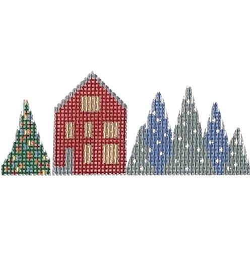 The Teeniest Holiday House Painted Canvas Hello Tess  - 1