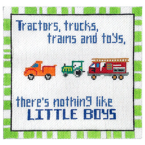 There's Nothing Like Little Boys Painted Canvas Patti Mann 