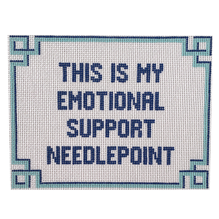 This is My Emotional Support Needlepoint Painted Canvas Penny Linn Designs 
