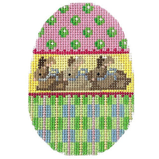 Three Bunnies / Dots Egg Painted Canvas Associated Talents 
