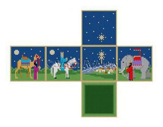 Three Kings Cube Ornament Painted Canvas Susan Roberts Needlepoint Designs, Inc. 
