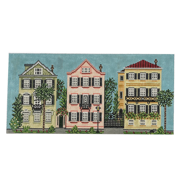 Three Sisters of Charleston on 13 Painted Canvas Needle Crossings 