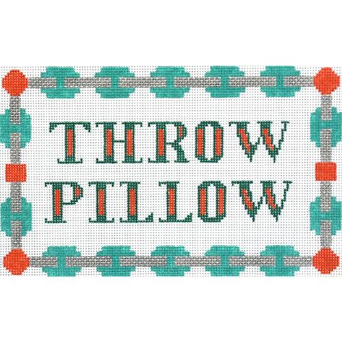 Throw Pillow Painted Canvas Patricia Sone 