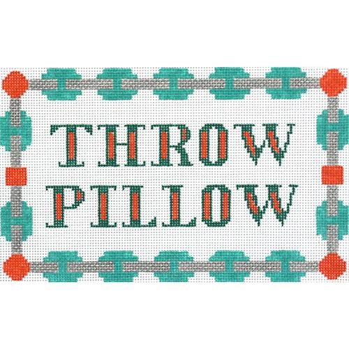 Throw Pillow Painted Canvas Patricia Sone  - 1