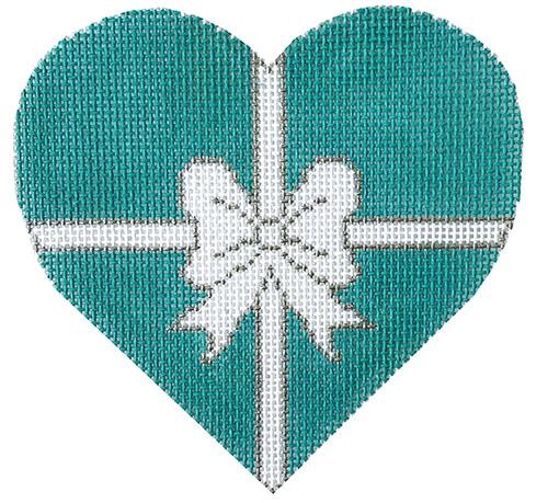 Tiffany Heart Painted Canvas Vallerie Needlepoint Gallery  - 1