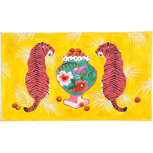 Tigers & Urns Clutch Painted Canvas Colors of Praise 
