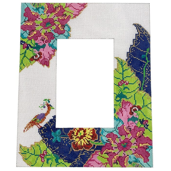 Tobacco Leaf Frame Painted Canvas The Gingham Stitchery  - 1