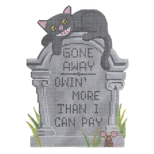 Tombstone Gone Away Painted Canvas Labors of Love Needlepoint 