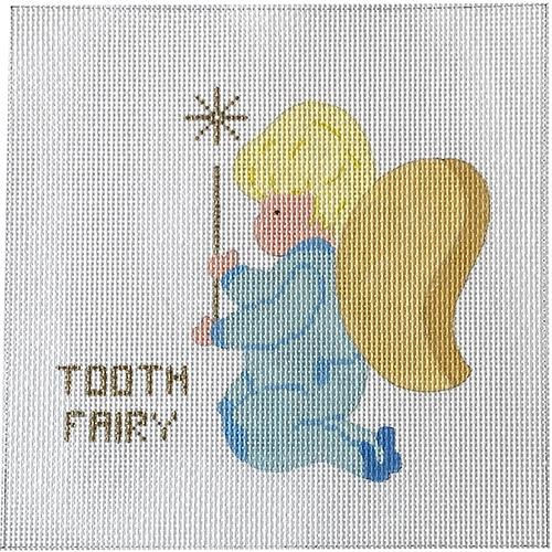 Tooth Fairy - Boy with Heart Pocket Painted Canvas All About Stitching/The Collection Design 