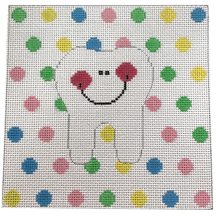 Tooth Fairy Dots Painted Canvas All About Stitching/The Collection Design 