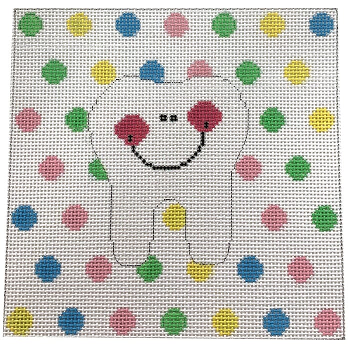 Tooth Fairy Dots Painted Canvas All About Stitching/The Collection Design 

