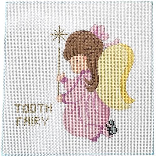 Tooth Fairy   Girl with Heart Pocket Painted Canvas All About Stitching/The Collection Design  - 1