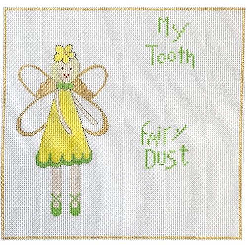 Tooth Fairy with Tooth & Fairy Dust Pockets Painted Canvas All About Stitching/The Collection Design 