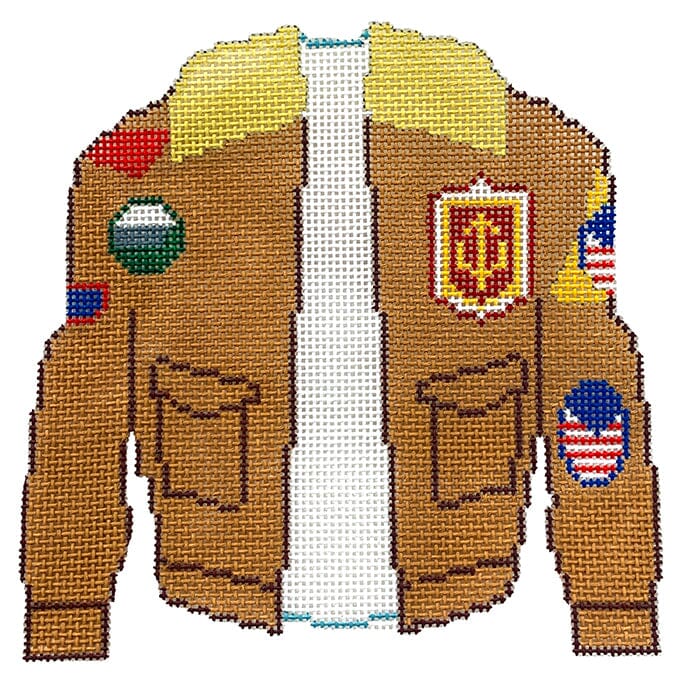 Top Gun Jacket 5" Square Painted Canvas All About Stitching/The Collection Design  - 1