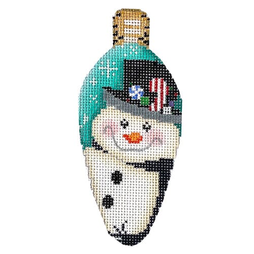 Top Hat Snowman Light Bulb Painted Canvas Associated Talents 