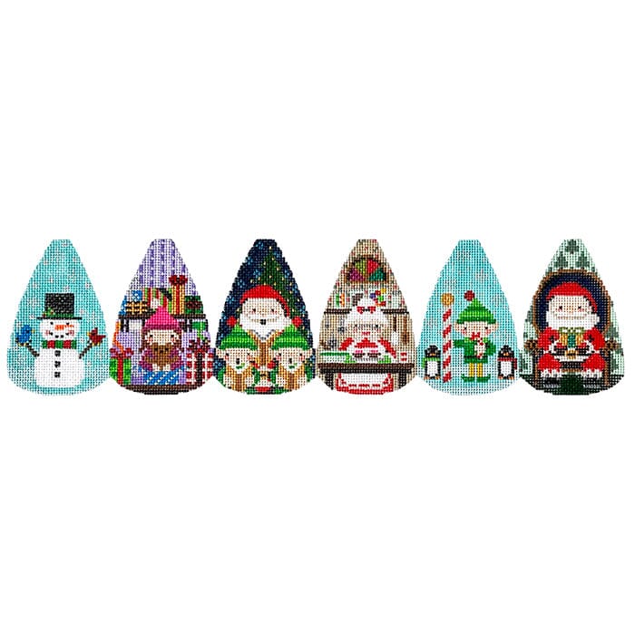 Topper Santa Workshop Painted Canvas CBK Needlepoint Collections  - 1