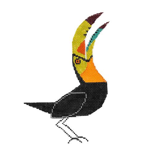 Toucan Ornament TMC Painted Canvas Charley Harper  - 1