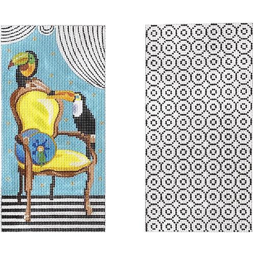 Toucans on Chair Eyeglass Case Painted Canvas Colors of Praise 
