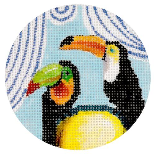 Toucans Ornament Painted Canvas Colors of Praise 
