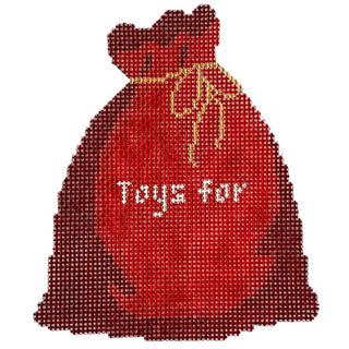 Toy Sack Ornament Painted Canvas Jessica Tongel Designs 
