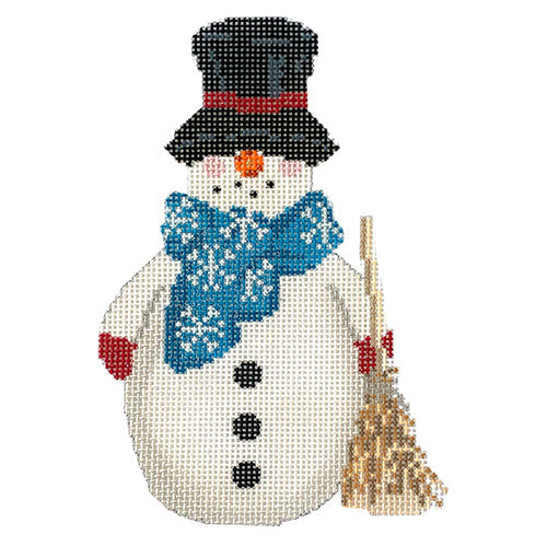 Traditional Snowperson Painted Canvas Petite Sweets 