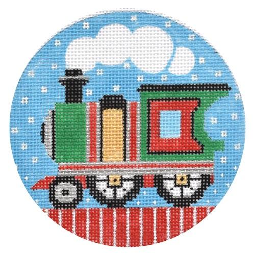 Train Engine Painted Canvas Vallerie Needlepoint Gallery  - 1