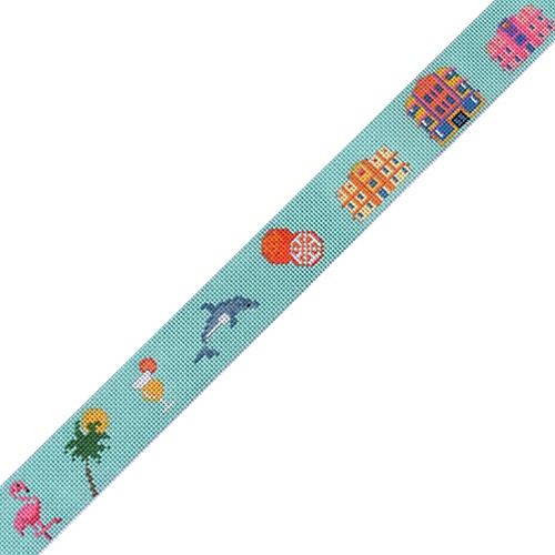 Travel Belt - Miami Painted Canvas Kirk & Bradley 